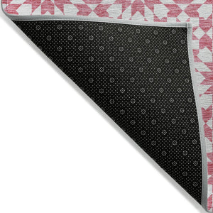 HomeRoots 5' Floral Medallion Area Rug in Pink, Ivory & Orange - Stylish, Durable & Washable for Indoors & Outdoors 10' X 14' 583833
