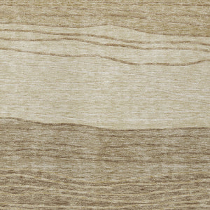 Homeroots 3' Artichoke Green And Taupe Striped Washable Indoor Outdoor Area Rug For Stylish Spaces 5' X 8' Polyester 583859