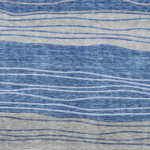 Homeroots 3' Artichoke Green And Taupe Striped Washable Indoor Outdoor Area Rug For Stylish Spaces 8' X 10' Polyester 583867