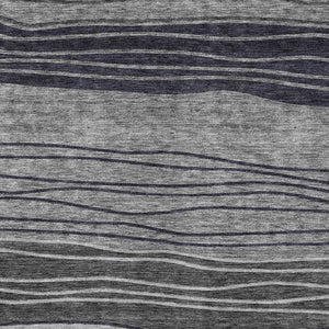 Homeroots 3' Artichoke Green And Taupe Striped Washable Indoor Outdoor Area Rug For Stylish Spaces 5' X 8' Polyester 583871