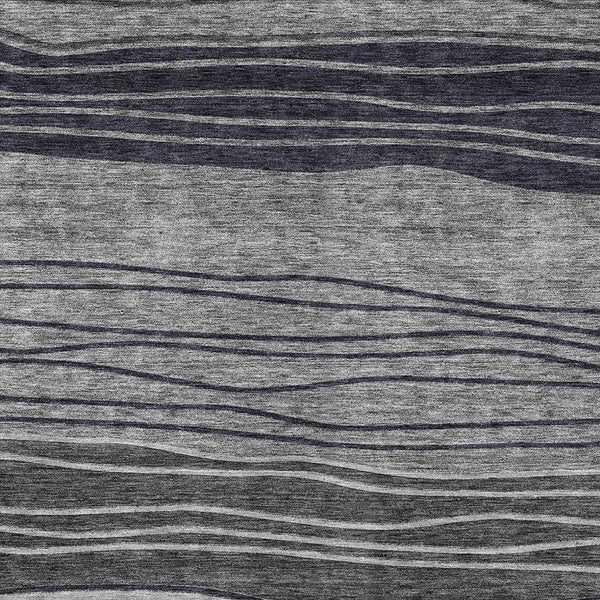 Homeroots 3' Artichoke Green And Taupe Striped Washable Indoor Outdoor Area Rug For Stylish Spaces 5' X 8' Polyester 583871