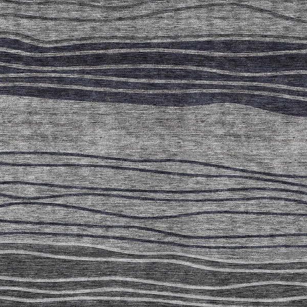 Homeroots 3' Artichoke Green And Taupe Striped Washable Indoor Outdoor Area Rug For Stylish Spaces 9' X 12' Polyester 583874