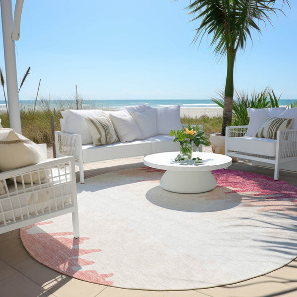 Homeroots 3' Black Charcoal And Silver Striped Area Rug - Stylish, Washable, Durable For Indoor & Outdoor Use 8' Round Polyester 583908