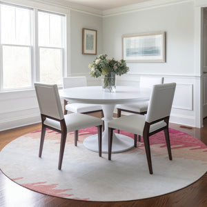 Homeroots 3' Black Charcoal And Silver Striped Area Rug - Stylish, Washable, Durable For Indoor & Outdoor Use 8' Round Polyester 583908