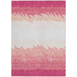 Homeroots 3' Black Charcoal And Silver Striped Area Rug - Stylish, Washable, Durable For Indoor & Outdoor Use 8' X 10' Polyester 583909