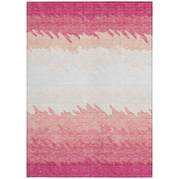 Homeroots 3' Black Charcoal And Silver Striped Area Rug - Stylish, Washable, Durable For Indoor & Outdoor Use 8' X 10' Polyester 583909