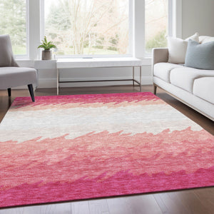 Homeroots 3' Black Charcoal And Silver Striped Area Rug - Stylish, Washable, Durable For Indoor & Outdoor Use 8' X 10' Polyester 583909