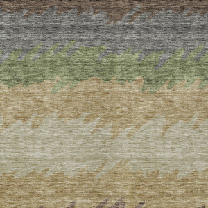 Homeroots 3' Black Charcoal And Silver Striped Area Rug - Stylish, Washable, Durable For Indoor & Outdoor Use 3' X 5' Polyester 583912