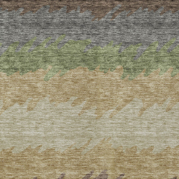 Homeroots 3' Black Charcoal And Silver Striped Area Rug - Stylish, Washable, Durable For Indoor & Outdoor Use 3' X 5' Polyester 583912