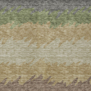 Homeroots 3' Black Charcoal And Silver Striped Area Rug - Stylish, Washable, Durable For Indoor & Outdoor Use 8' X 10' Polyester 583915