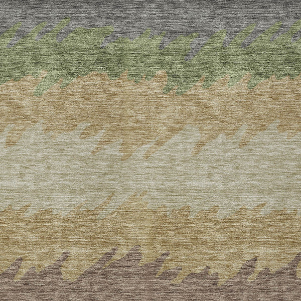 Homeroots 3' Black Charcoal And Silver Striped Area Rug - Stylish, Washable, Durable For Indoor & Outdoor Use 8' X 10' Polyester 583915