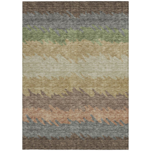 Homeroots 3' Black Charcoal And Silver Striped Area Rug - Stylish, Washable, Durable For Indoor & Outdoor Use 9' X 12' Polyester 583916