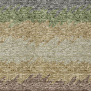 Homeroots 3' Black Charcoal And Silver Striped Area Rug - Stylish, Washable, Durable For Indoor & Outdoor Use 9' X 12' Polyester 583916