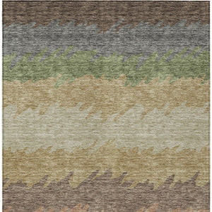 Homeroots 3' Black Charcoal And Silver Striped Area Rug - Stylish, Washable, Durable For Indoor & Outdoor Use 10' X 14' Polyester 583917