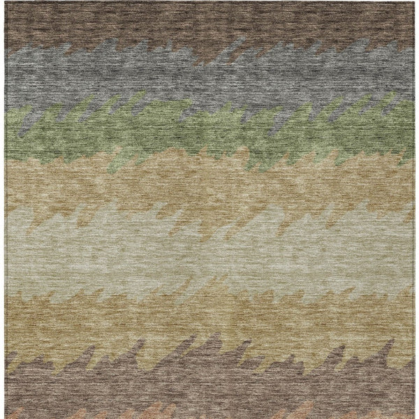 Homeroots 3' Black Charcoal And Silver Striped Area Rug - Stylish, Washable, Durable For Indoor & Outdoor Use 10' X 14' Polyester 583917