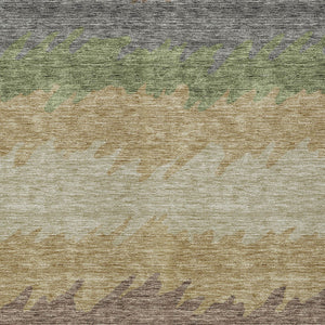 Homeroots 3' Black Charcoal And Silver Striped Area Rug - Stylish, Washable, Durable For Indoor & Outdoor Use 10' X 14' Polyester 583917