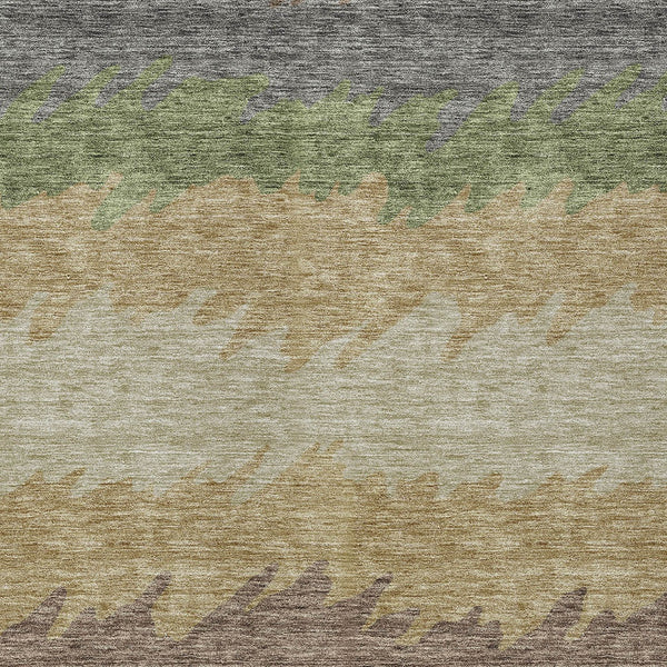 Homeroots 3' Black Charcoal And Silver Striped Area Rug - Stylish, Washable, Durable For Indoor & Outdoor Use 10' X 14' Polyester 583917