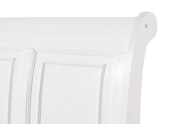 English Elm Meade Full Bed With Built-In Storage - Modern White Design, Solid Wood Construction & Quality Finish B078S00567