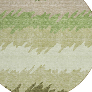 Homeroots 3' Black Charcoal And Silver Striped Area Rug - Stylish, Washable, Durable For Indoor & Outdoor Use 8' Round Polyester 583920