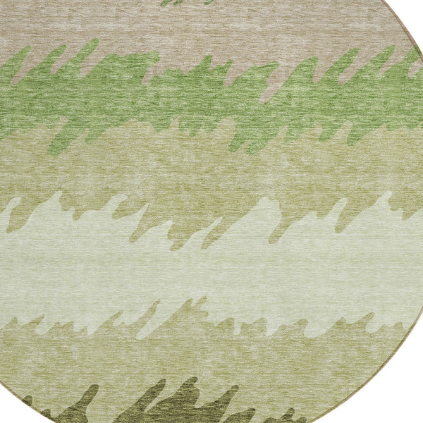 Homeroots 3' Black Charcoal And Silver Striped Area Rug - Stylish, Washable, Durable For Indoor & Outdoor Use 8' Round Polyester 583920