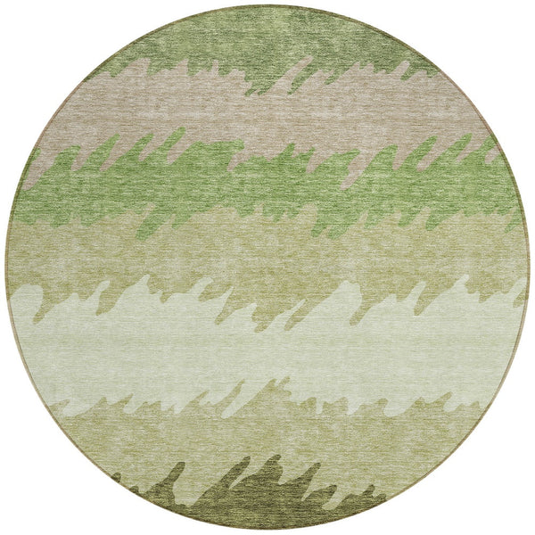 Homeroots 3' Black Charcoal And Silver Striped Area Rug - Stylish, Washable, Durable For Indoor & Outdoor Use 8' Round Polyester 583920