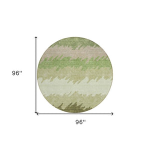 Homeroots 3' Black Charcoal And Silver Striped Area Rug - Stylish, Washable, Durable For Indoor & Outdoor Use 8' Round Polyester 583920