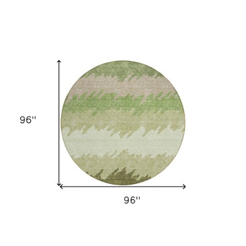 Homeroots 3' Black Charcoal And Silver Striped Area Rug - Stylish, Washable, Durable For Indoor & Outdoor Use 8' Round Polyester 583920