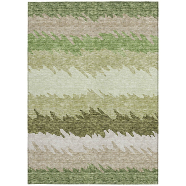 Homeroots 3' Black Charcoal And Silver Striped Area Rug - Stylish, Washable, Durable For Indoor & Outdoor Use 8' X 10' Polyester 583921