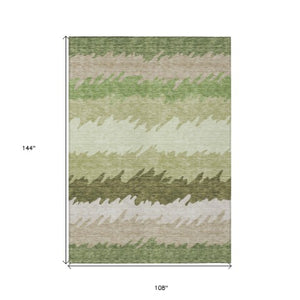 Homeroots 3' Black Charcoal And Silver Striped Area Rug - Stylish, Washable, Durable For Indoor & Outdoor Use 9' X 12' Polyester 583922