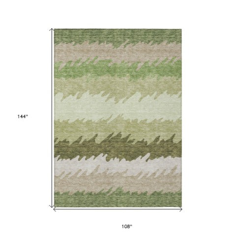 Homeroots 3' Black Charcoal And Silver Striped Area Rug - Stylish, Washable, Durable For Indoor & Outdoor Use 9' X 12' Polyester 583922