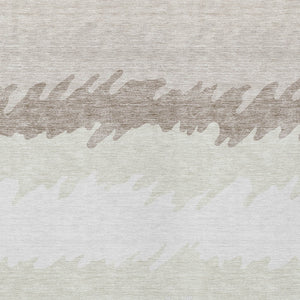 Homeroots 3' Black Charcoal And Silver Striped Area Rug - Stylish, Washable, Durable For Indoor & Outdoor Use 3' X 5' Polyester 583930