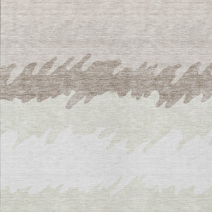 Homeroots 3' Black Charcoal And Silver Striped Area Rug - Stylish, Washable, Durable For Indoor & Outdoor Use 5' X 8' Polyester 583931