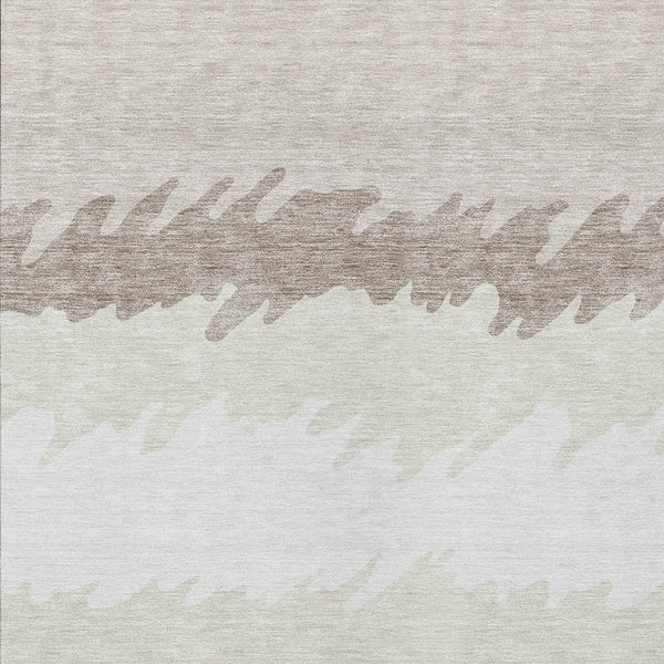 Homeroots 3' Black Charcoal And Silver Striped Area Rug - Stylish, Washable, Durable For Indoor & Outdoor Use 5' X 8' Polyester 583931