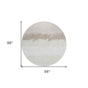 Homeroots 3' Black Charcoal And Silver Striped Area Rug - Stylish, Washable, Durable For Indoor & Outdoor Use 8' Round Polyester 583932