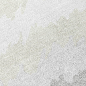 Homeroots 3' Black Charcoal And Silver Striped Area Rug - Stylish, Washable, Durable For Indoor & Outdoor Use 8' X 10' Polyester 583933