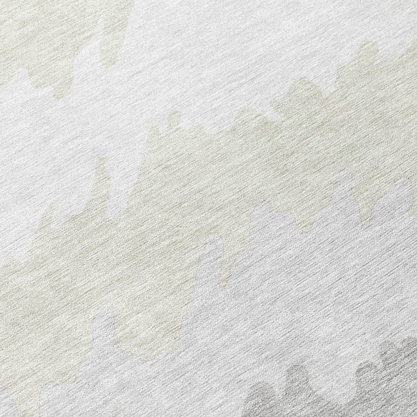 Homeroots 3' Black Charcoal And Silver Striped Area Rug - Stylish, Washable, Durable For Indoor & Outdoor Use 8' X 10' Polyester 583933