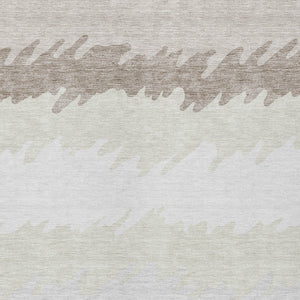 Homeroots 3' Black Charcoal And Silver Striped Area Rug - Stylish, Washable, Durable For Indoor & Outdoor Use 9' X 12' Polyester 583934