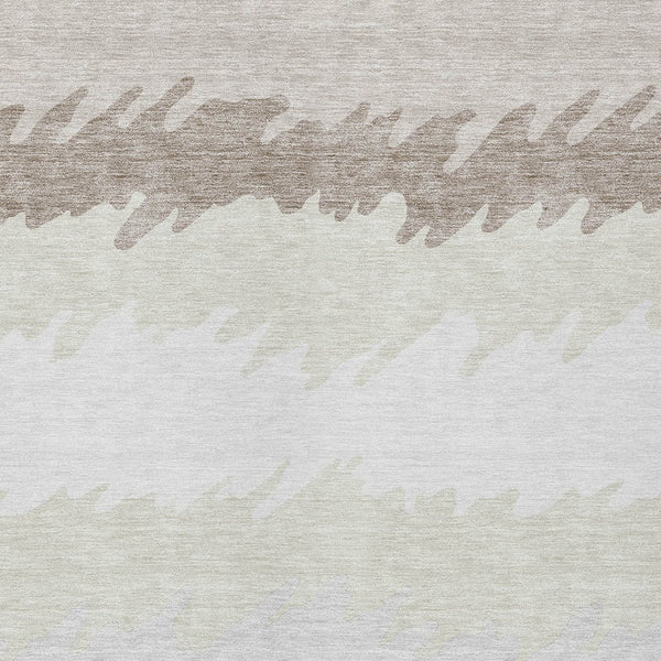 Homeroots 3' Black Charcoal And Silver Striped Area Rug - Stylish, Washable, Durable For Indoor & Outdoor Use 9' X 12' Polyester 583934