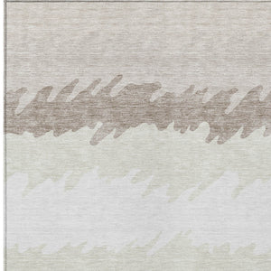 Homeroots 3' Black Charcoal And Silver Striped Area Rug - Stylish, Washable, Durable For Indoor & Outdoor Use 10' X 14' Polyester 583935