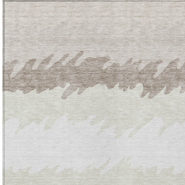 Homeroots 3' Black Charcoal And Silver Striped Area Rug - Stylish, Washable, Durable For Indoor & Outdoor Use 10' X 14' Polyester 583935