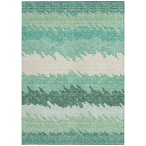 Homeroots 3' Black Charcoal And Silver Striped Area Rug - Stylish, Washable, Durable For Indoor & Outdoor Use 3' X 5' Polyester 583942