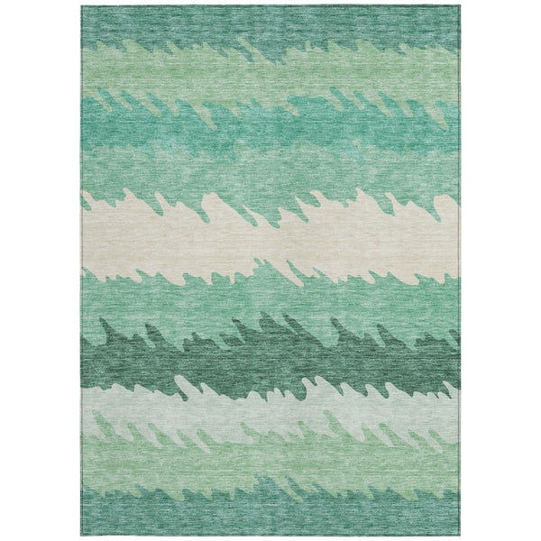 Homeroots 3' Black Charcoal And Silver Striped Area Rug - Stylish, Washable, Durable For Indoor & Outdoor Use 3' X 5' Polyester 583942