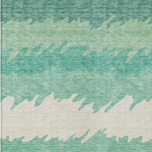 Homeroots 3' Black Charcoal And Silver Striped Area Rug - Stylish, Washable, Durable For Indoor & Outdoor Use 3' X 5' Polyester 583942