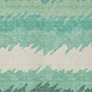 Homeroots 3' Black Charcoal And Silver Striped Area Rug - Stylish, Washable, Durable For Indoor & Outdoor Use 8' X 10' Polyester 583945