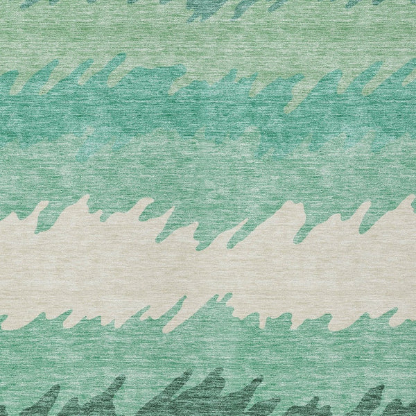 Homeroots 3' Black Charcoal And Silver Striped Area Rug - Stylish, Washable, Durable For Indoor & Outdoor Use 8' X 10' Polyester 583945