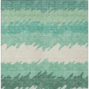 Homeroots 3' Black Charcoal And Silver Striped Area Rug - Stylish, Washable, Durable For Indoor & Outdoor Use 10' X 14' Polyester 583947