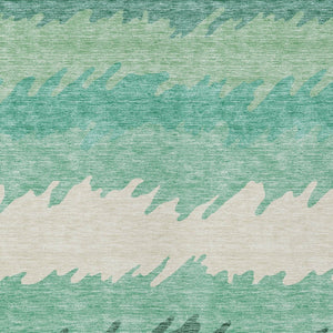 Homeroots 3' Black Charcoal And Silver Striped Area Rug - Stylish, Washable, Durable For Indoor & Outdoor Use 10' X 14' Polyester 583947