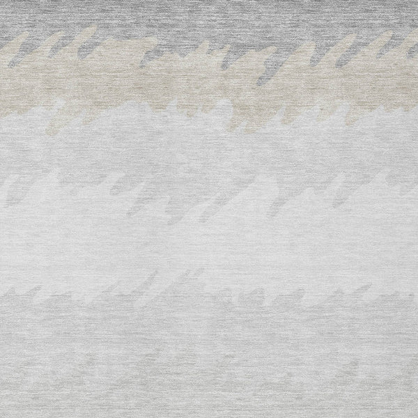 Homeroots 3' Black Charcoal And Silver Striped Area Rug - Stylish, Washable, Durable For Indoor & Outdoor Use 5' X 8' Polyester 583949