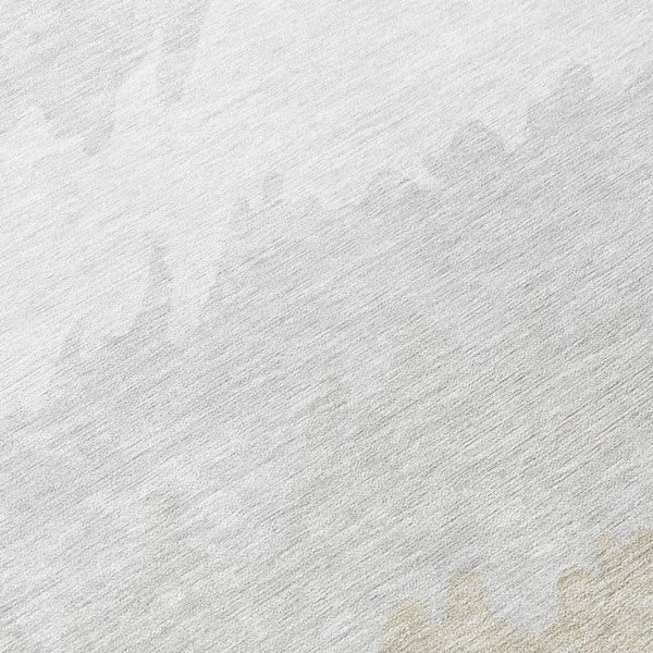 Homeroots 3' Black Charcoal And Silver Striped Area Rug - Stylish, Washable, Durable For Indoor & Outdoor Use 8' Round Polyester 583950