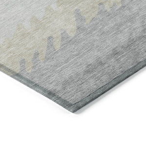Homeroots 3' Black Charcoal And Silver Striped Area Rug - Stylish, Washable, Durable For Indoor & Outdoor Use 10' X 14' Polyester 583953